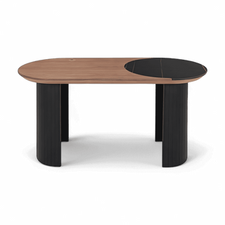 Jude Office Desk Walnut & Black