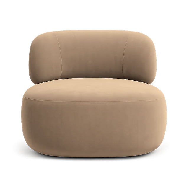 Lilo Swivel Lounge Chair Beige Velvet