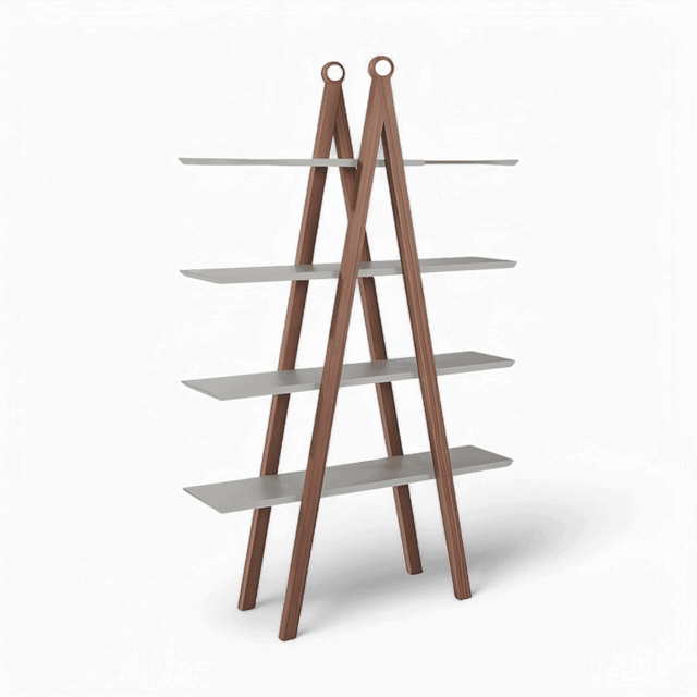 Logan Bookshelf Walnut and Gray