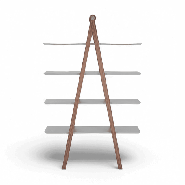 Logan Bookshelf Walnut and Gray