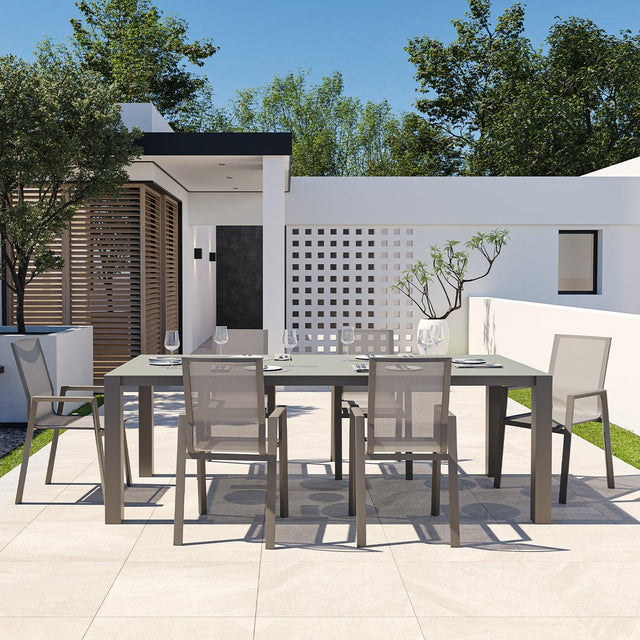 Malta Outdoor Dining Set Gray