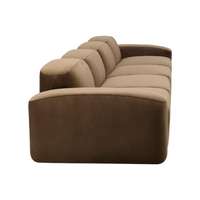 Brunello 4-Piece Sofa Brown Velvet