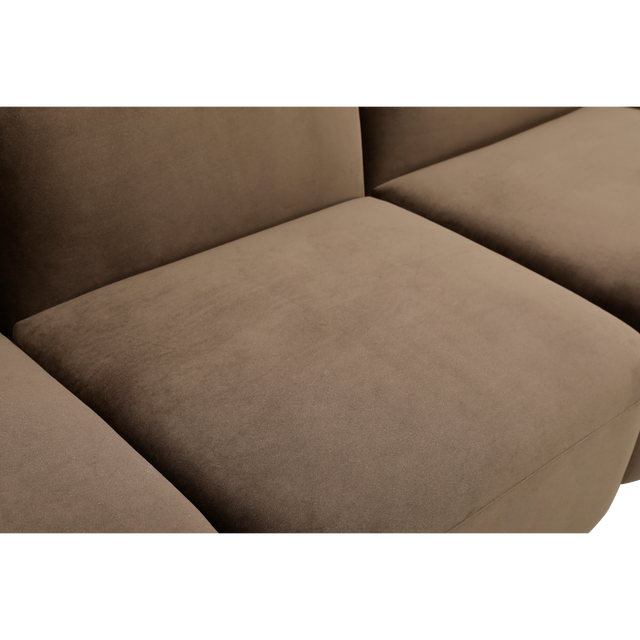 Brunello 4-Piece Sofa Brown Velvet