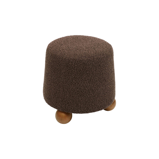 Mell Stool Brown Boucle