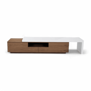 Murino Tv Stand Walnut & White Extension