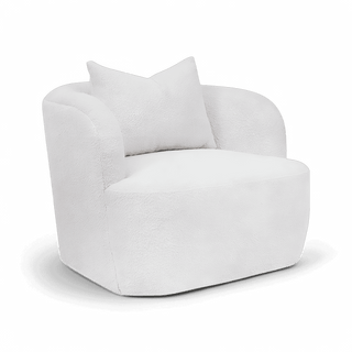 Naomi Lounge Chair White Boucle