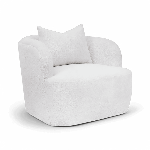 Naomi Lounge Chair White Boucle