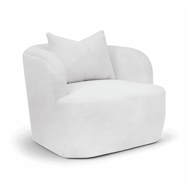 Elora Lounge Chair White Boucle