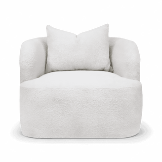 Naomi Lounge Chair White Boucle