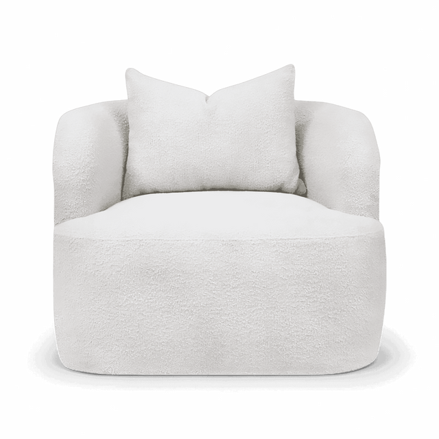 Naomi Lounge Chair White Boucle