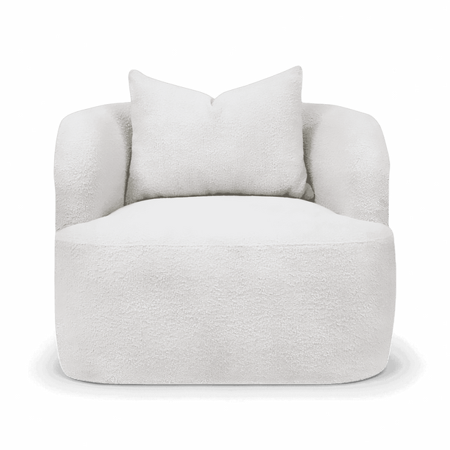 Elora Lounge Chair White Boucle