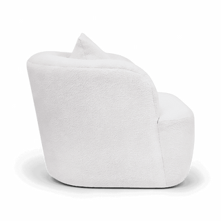 Naomi Lounge Chair White Boucle