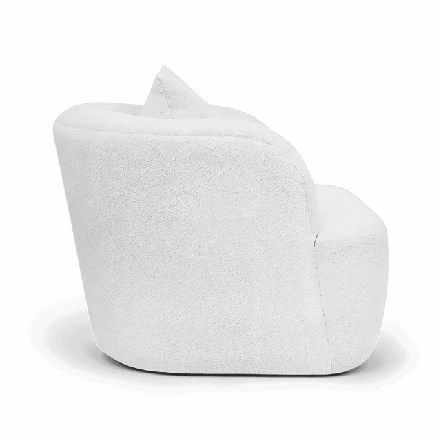 Naomi Lounge Chair White Boucle
