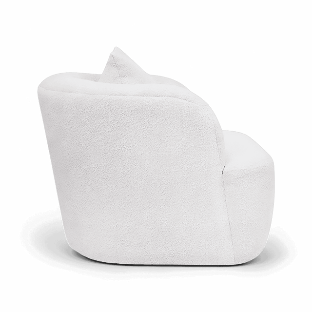 Elora Lounge Chair White Boucle