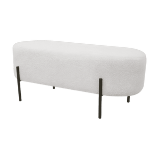Naomi Bench White Boucle