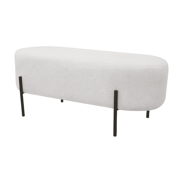 Naomi Bench White Boucle