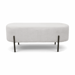 Naomi Bench White Boucle