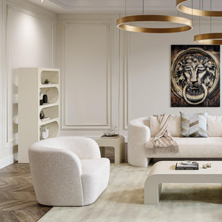 Naomi Lounge Chair White Boucle