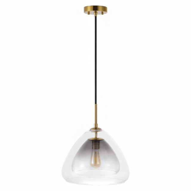 Orris Pendant Smoke Gray & Brass