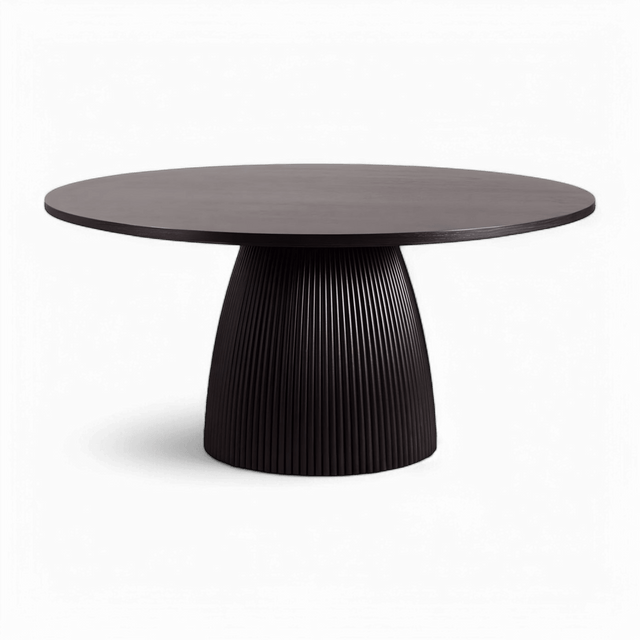 Oxford Round Dining Table Black Wood