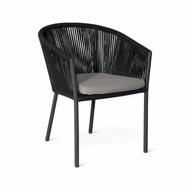 Pahani Outdoor Dining Chair Dark Gray