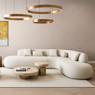 Boba Sectional Sofa White Boucle
