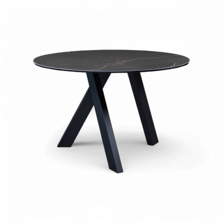 Robbie Round Dining Table Black