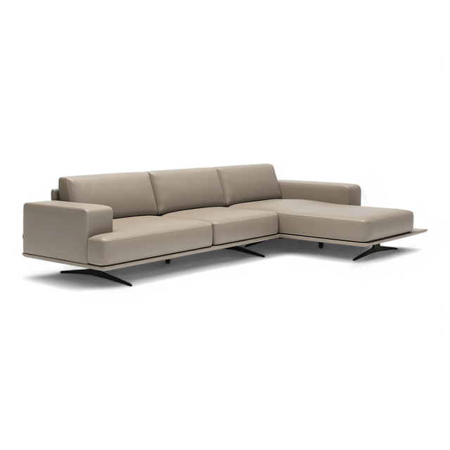 Valentino Right Sectional Sofa Gray