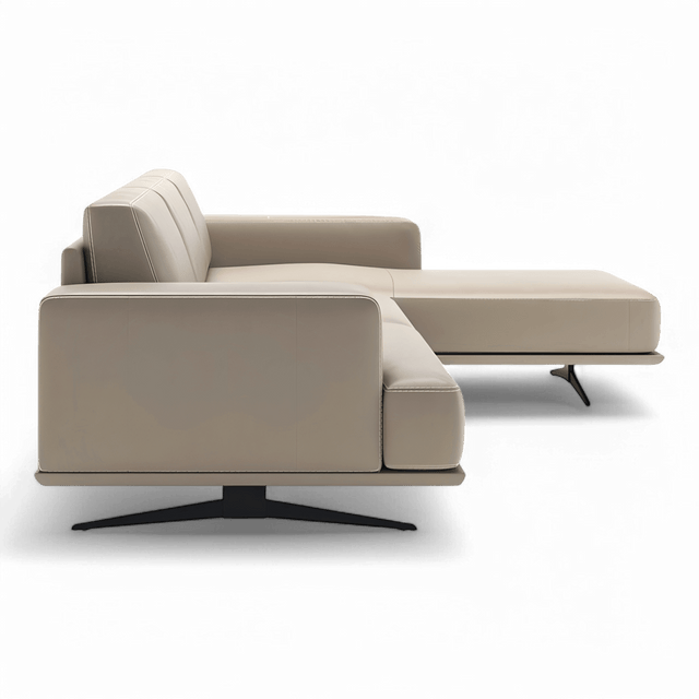 Valentino Right Sectional Sofa Gray