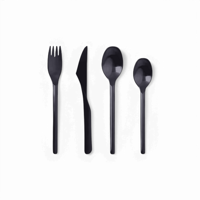 Tivoli Black Silverware Set