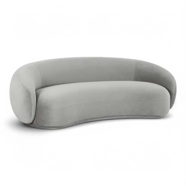 Urbana Light Grey Velvet Sofa