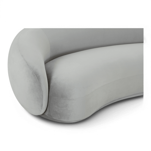 Urbana Light Grey Velvet Sofa