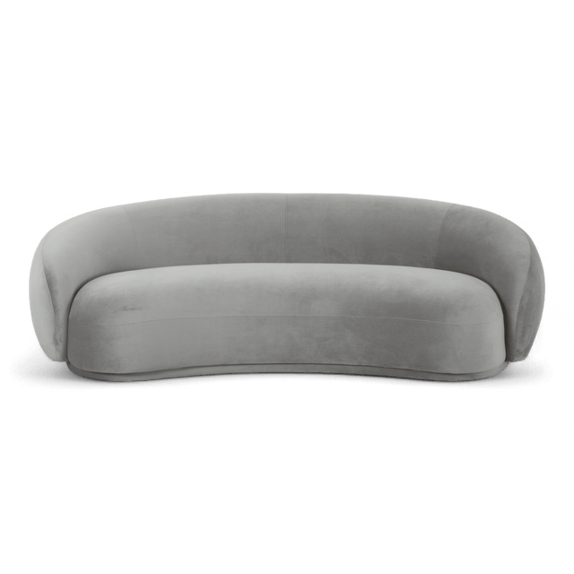 Urbana Light Grey Velvet Sofa