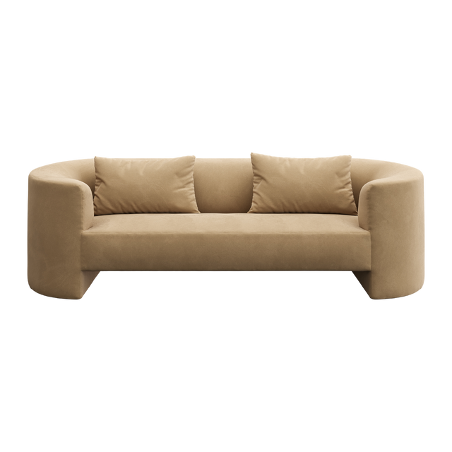 Elora 3 Seater Sofa Camel Velvet