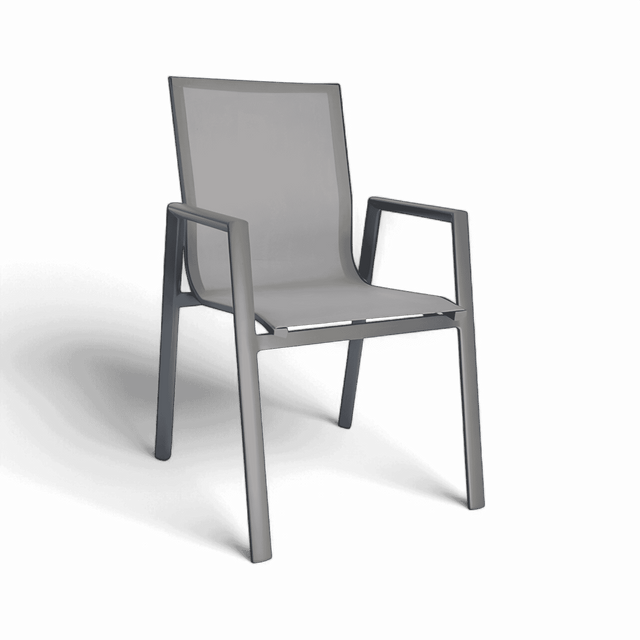 Malta Outdoor Dining Chair Gray