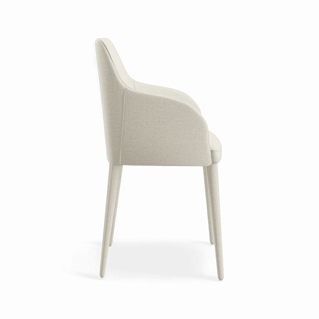 Zeta Dining Chair White Linen