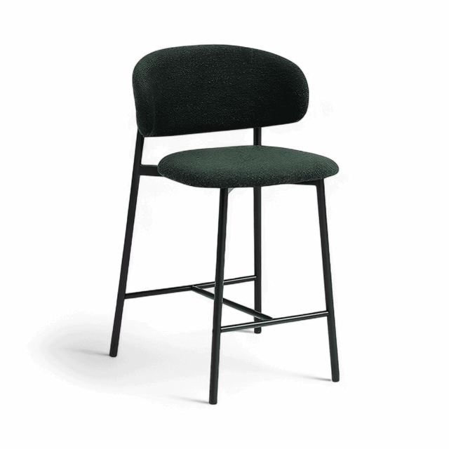 Zoya Counter Stool Green Boucle