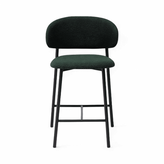 Zoya Counter Stool Green Boucle
