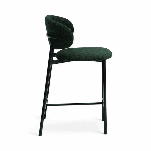 Zoya Counter Stool Green Boucle