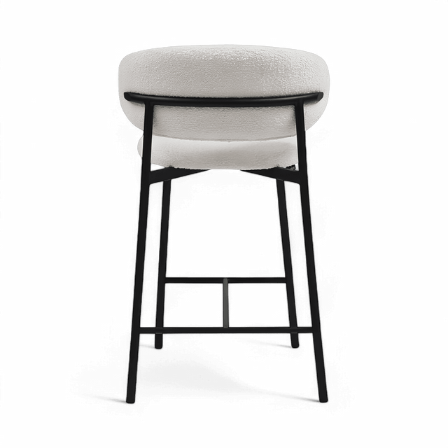 Zoya Counter Stool White Boucle