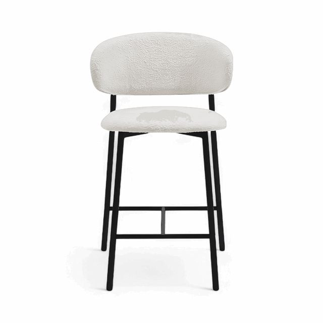 Zoya Counter Stool White Boucle