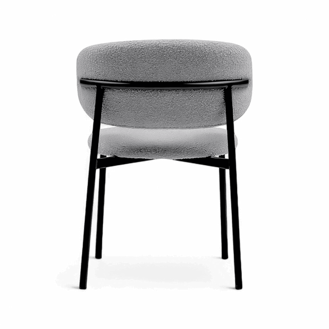 Zoya Dining Chair Gray Boucle