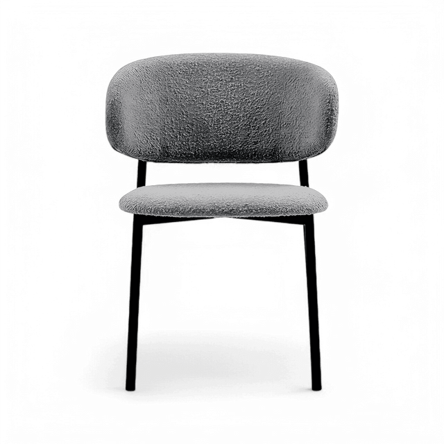Zoya Dining Chair Gray Boucle