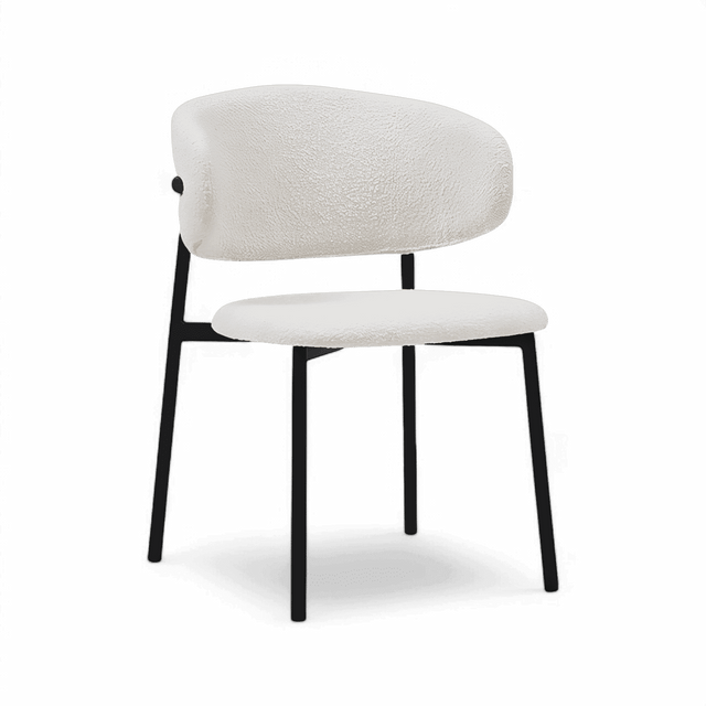 Zoya Dining Chair White Boucle