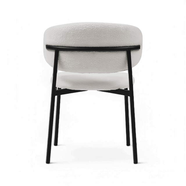 Zoya Dining Chair White Boucle