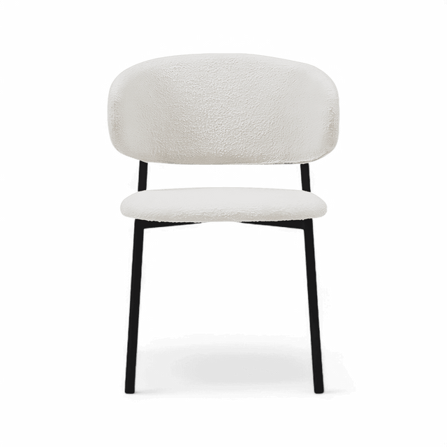 Zoya Dining Chair White Boucle