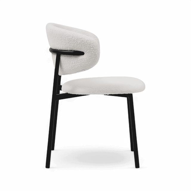 Zoya Dining Chair White Boucle