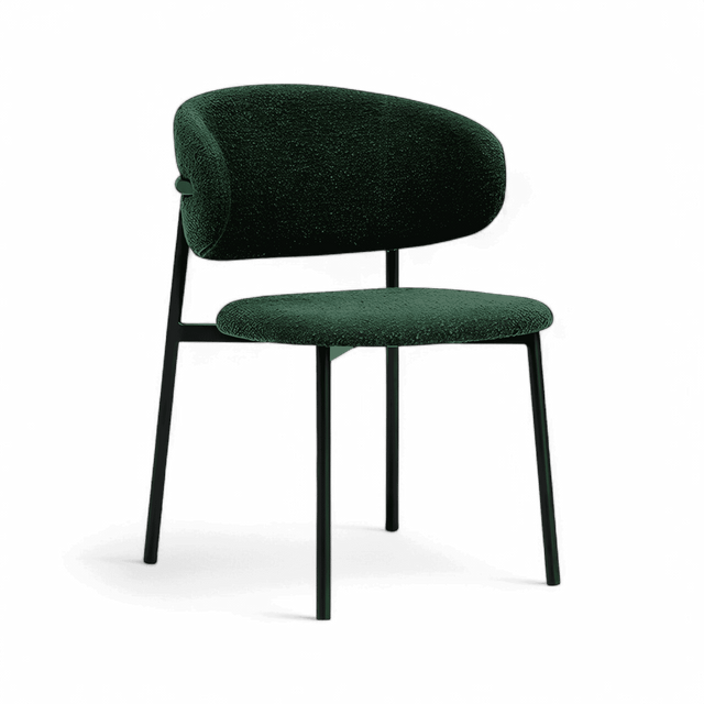Zoya Dining Chair Green Boucle