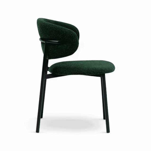 Zoya Dining Chair Green Boucle