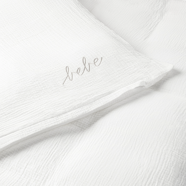 Gauze 3 Piece Crib Set in Pouch White